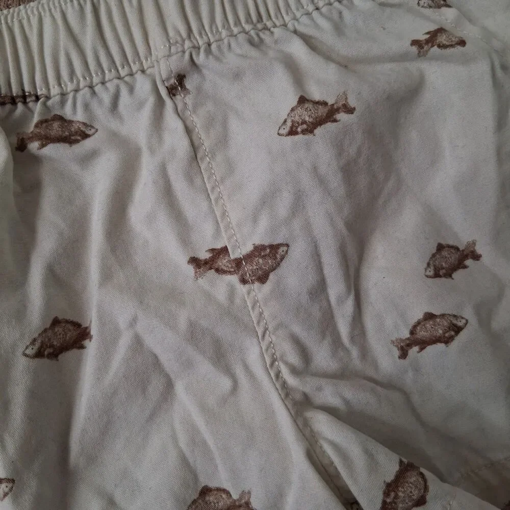 Carters Boys Size 3T Outfit Knit Top Fish Shorts Set Fall Festival Beach Preppy